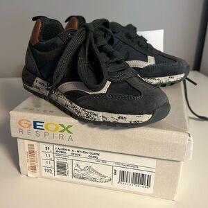 Geox boys nylon and suede sneakers